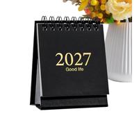 Calendrier De Bureau 2027-2028, 18 Mois Mini Planificateur Mensuel Set | Format A5 Compact, Portable & Léger, 18 Mois Jan 2027-Juin 2028, Notes & Autocollants pour Bureau Maison Étude Travail