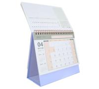 Calendrier de Bureau 2027 en Papier Pourpre à Spirale, Format chevalet | Feuilletage Facile, Design Compact, Style Minimaliste Moderne, pour Travail, Bureau, Tâches et Échéances Quotidiennes