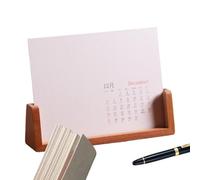Calendrier de bureau annuel 2027 DIY mensuel décoration maison avec support | Calendrier de table fait main Pour maison école salon espace d'étude bibliothèque salle de alendrier horizontal