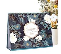 Calendrier de bureau esthétique pour une organisation facile, organiseur mensuel floral pour l'école, le bureau, l'enseignant, les , les femmes, la salle de classe, le réfrigérateur, le travail