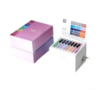 Calendrier de bureau jouable 2025 avec touches de piano - Planificateur hebdomadaire interactif pour musiciens, plastique ABS, noir (blanc)