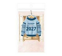 Calendrier de bureau mensuel 2027 avec papier en forme de, Type 4 | 12 feuilles mensuelles et 1 couverture, de calendrier inspirée de la mode, pour des accents