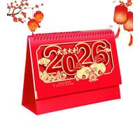 Calendrier de bureau mensuel Nouvel An chinois Décoration | Calendrier de bureau Year of The Horse pour la famille, les amis, les collègues, le salon, le bureau, l'étude, les vacances