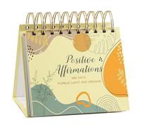 Calendrier de bureau motivant - Planificateur 2025, organiseur de table esthétique, design de page d'affirmation | Mise en page facile, format compact et élégant pour la maison, le bureau