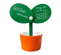 Calendrier de bureau - Planificateur et organiseur cube 2026, compartiment de rangement intégré pour instruments d'écriture, fonction de réglage de la date perpétuelle, accessoire de bureau, parfait