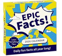Calendrier de bureau quotidien 2026 avec 365 faits épiques - Calendrier quotidien détachable avec 365 faits intéressants sur le fil mental pour tous les jours de l'année, cadeau amusant pour homme ou