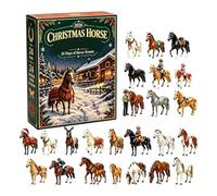 Calendrier De Cheval De Noël 2026 24 Jours 2D Acrylique Collection Cheval | Breloque Cheval, Ornements D'animaux， Pour Passionnés D'Équitation Et Résidence Vacances Sapin Fenêtre Mur