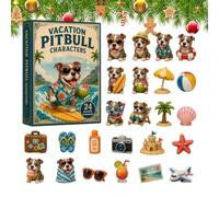 Calendrier de compte à rebours | Bouledogue acrylique 2D à collectionner | Cartoon Party Props Figurines - Décor Pour Bureau à Domicile Entrée Table Bibliothèque Fenêtre Banc Salon