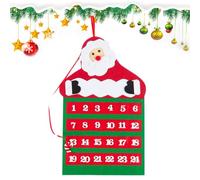 Calendrier de compte à rebours de la crèche - Poches en feutre | Calendrier de Noël réutilisable religieux, compte à rebours mural de l'Avent pour enfants, fête de Noël