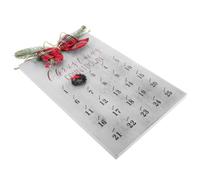Calendrier de Compte à Rebours de Noël Couronne Rustique en Panneau Bois | Panneau à Suspendre, Décor Mural pour Maison et Bureau, Usage Prolongé