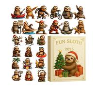 Calendrier de compte à rebours de Noël, décoration en acrylique 2D - Décoration paresseuse de 24 jours | Pour les amoureux des animaux, la maison, les vacances, les fêtes d'hiver