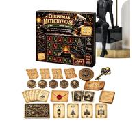 Calendrier de compte à rebours de Noël plat 2D - Thème aventure interactive | Festive Quest Décoration de l'Avent - Pendentif d'exploration quotidienne pour arbre | Polymère synthétique lisse, coffret