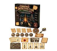 Calendrier de compte à rebours de Noël plat 2D - Thème aventure interactive | Festive Quest Décoration de l'Avent - Pendentif d'exploration quotidienne pour arbre | Polymère synthétique lisse, coffret