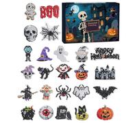 Calendrier de compte à rebours d'Halloween, fantôme d'horreur, sorcière, pendentif de poche