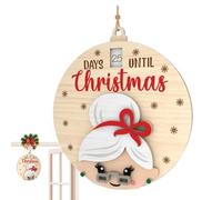 Calendrier de compte à rebours en bois Panneau d'hiver et ornement en bois | Panneau Compte À Rebours Des Jours Noël Pour Maison De Campagne Porche Chambre Bureau Collectionneurs