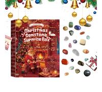 Calendrier de compte à rebours en naturel de 24 jours, coffret cadeau festif, décoratif avec compartiments numérotés, calendrier de Noël pour surprises d'anniversaire, fêtes et célébrations