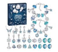Calendrier de compte à rebours pour bijoux pour femmes 2025 - Matériau en | coffret cadeau de l'Avent, design élégant | Ensemble de bijoux de Noël 24 jours avec bracelets, colliers, boucles