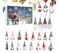Calendrier de compte à rebours pour Noël en peluche pour compte à rebours | Décorations de Noël en forme de lutin de 24 jours pour Halloween, adolescents, enfants, adultes