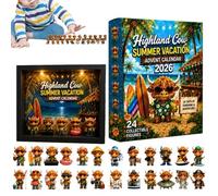 Calendrier De Compte À Rebours Vache | Décoration Maison Vache Amusante 24 Jours Avec Caisson Lumineux LED | Décoration De Décompte Des Vacances | Pour Fils Amis Bureaux Soirée Jeux Vacances Été