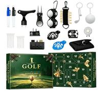 Calendrier de golf de l'avent de Noël, accessoires de golf, ensemble de 24 | Calendrier de compte à rebours 2026 pour débutants, papa, mari, petit ami, amis, adolescents, cours en plein air, conduite