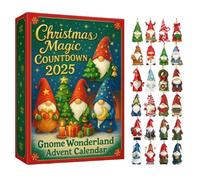 Calendrier De L Avent - Calendrier de l'Avent de Noël 2025 24 Jours Lutins | Décoration Festive pour Fenêtre Couronne Adultes Fête Décembre