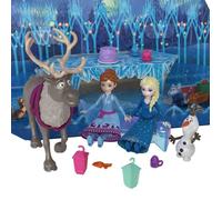 Calendrier de l’Avent La Reine des Neiges, 24 surprises avec poupées et accesssoires, Disney Frozen, Mattel, HWX20