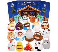 Calendrier de l’Avent Nativité 2026 pour Enfants 24 Jours en Peluche Coffret de la Nativité avec peluches douces