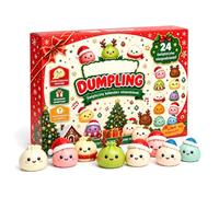 Calendrier de l’Avent Squishy 2026, 24 Figurines Dumpling, Cadeau de Noël | détails de Noël, format compact, ouverture quotidienne, idée pour bureau, activité en famille, objet sensoriel