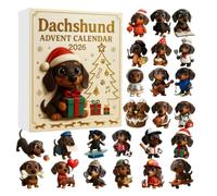 Calendrier De L Avent Teckel 2026,Calendrier De L'avent De Noël En 3D (1) | 24 Figurines Et Accessoires De Rugby,Décoration D'arbre De Noël,Cadeau De Noël Pour Les Fans De Rugby