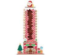 Calendrier de l ' du festival Conception de cheminée du Père | Ornement de noël en bois, fournitures de fête de vacances à domicile, décorations de Festival familial