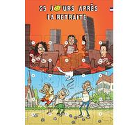 Calendrier de l'Après retraite homme | Cases à ouvrir, 25 jours d'humour, Chevalet inclus, Astuces & Défis pour bien vivre sa retraite, Cadeau retraité homme