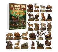 Calendrier de l'Avance au Parc 2026 Coffret Cadeau Surprise 24 Jours, Pièce Plate à Suspendre, Compte à Rebours de Noël Conception Bougie (Coffee, One Size)