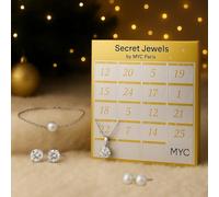 MYC-Paris - Calendrier de l'avent MYC - Coloris Argent ou Or Rose ou Multi - Bracelet + Pendentif + Boucles d'oreilles - Cristal d'Autriche haute qualité - Cadeau d'anniversaire, Fête des Mères, Noël