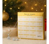Calendrier de l'avent 13 bijoux et 11 perles - or rosé et argenté