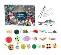 Calendrier de l'Avent 2024, Calendrier de l'Avent Noël 2024, chat 24 jours avec des jouets chat assortis, Toy à rebours Noël interactif pour amoureux des cadeaux