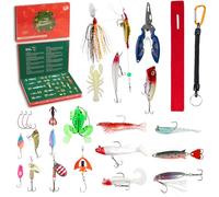 Calendrier De L'avent 2025 Homme,Calendrier De L'avent 2025 Peche Our Homme,Peche Coffret Cadeau De Noël Et Leurre Peche Matériel De Pêche Pour Jeunes Hommes Amateurs De Pêche