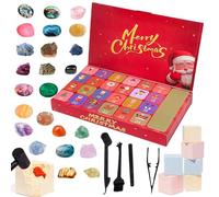 Calendrier De L'avent 2025, Kit De Fouille Pierre Precieuse, 24 Pièces Calendrier De L'avent Cristaux, Cadeau De Noel Pour Enfant