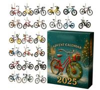 Calendrier De L'Avent 2025 Sur Le Thème Du Vélo, Coffret Cadeau Compte À Rebours De Noël, Pendentifs En Acrylique 2D, Design Vintage Et Moderne, Calendrier De Collection Pour Les Amateurs De Vélo