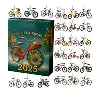 Calendrier De L'Avent 2025 Sur Le Thème Du Vélo, Pendentifs De Vélos 2D, Compte À Rebours De Noël 24 Jours Coffret Cadeau Au Design Moderne Et Vintage Pour Les Amateurs De Vélo