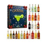Calendrier de l'Avent 2026, calendrier de Noël à l'alcool, calendrier de Noël compte à rebours avec 24 cocktails miniatures pour décoration de maison, porte d'entrée, bureau