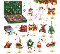 Calendrier de l'Avent 2026 Compatible avec LEGO, Kit construction Décorations de Noël: Père Noël, Maison en Pain d'épice, Compte à Rebours de 12 Jours Avant Noël, Cadeaux Garçons Fille Enfant 6-12 Ans