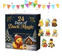 Calendrier de l'Avent 2026 Figurine 3D Canard Festif Drôle 24 Jours | Coffret Calendrier de l'Avent Décoratif Cadeau pour Ados Adultes Réveillon Maison Bureau Cheminée