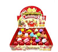Calendrier de l'Avent 2026 Golden Egg Smash Squishies Dumpling raviolis | Inclut un marteau en plastique, thème des fêtes, mini-figurines à collectionner, compte à rebours de Noël pour adultes