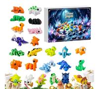 Calendrier de l'Avent 2026 Jouet Mini Dragon Articulé | Calendrier de l'Avent de Noël avec des Mini Animaux Imprimés en 3D pour les , , , Bureau, Table et Salon
