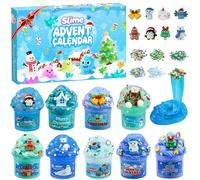 Calendrier de l'Avent 2026 pour Enfants, Compte à rebours de 24 Jours, Calendrier de Noël pour Enfants, 12 Surprises de Noël, kit de Slime pour garçons et Filles de 3, 4, 5, 6, 7, 8, 9, 10, 11 Ans