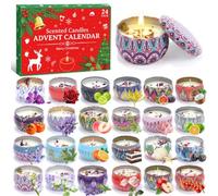 Calendrier de l'Avent 2026 pour femmes et filles, avec 24 bougies chauffe-plat différentes - Calendrier de Noël pour femme, maman, fille, épouse, petite amie