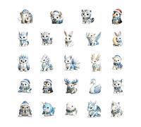 Calendrier de l'Avent 2026 pour Noël Décoration Acrylique Plat 2D | Ornements miniatures d'animaux à collectionner pour homme, femme, bureau, intérieur, extérieur et chambre