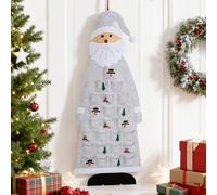 Calendrier de l'Avent 2026 réutilisable en tissu avec poches murales en | 24 pochettes numérotées de 115 x 43 cm en feutre doux sans odeur Couleurs vives pour affichage mural et cadeaux pour enfants