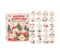 Calendrier de l'Avent 2026 Squishies Dumpling de Noël avec compte à rebours | 24 Calendrier Surprise Adulte Noël 2026 Calendrier Compte à rebours