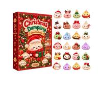 Calendrier de l'Avent 2026 Squishies Dumpling de Noël avec compte à rebours | 24 Calendrier Surprise Adulte Noël 2026 Calendrier Compte à rebours